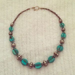 Vintage turquoise Nd silver necklace